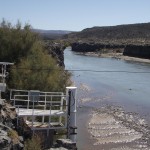 Río Colorado en estación de aforos Buta Ranquil